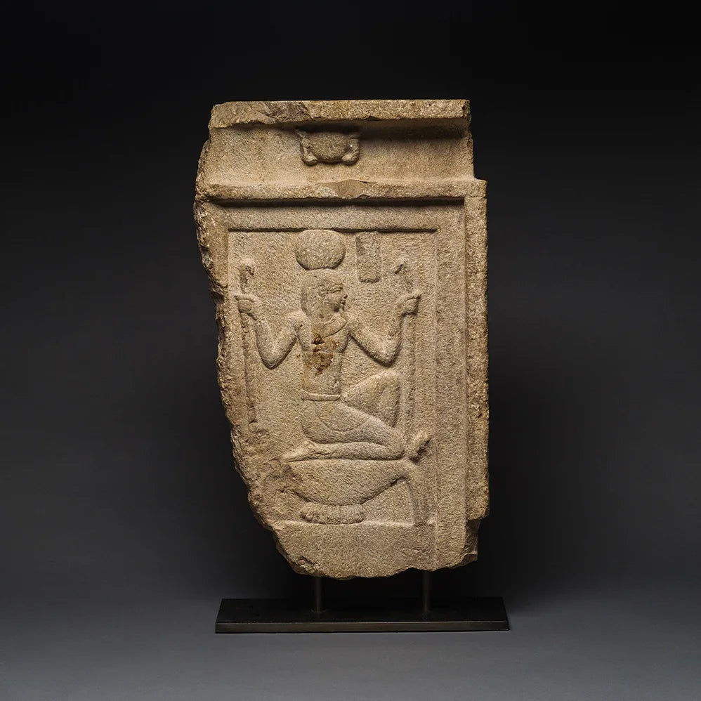 1-limestone-stele-depicting-the-god-heh-380-bc-200-bc-egypt-limestone-66.0x40.6cm.